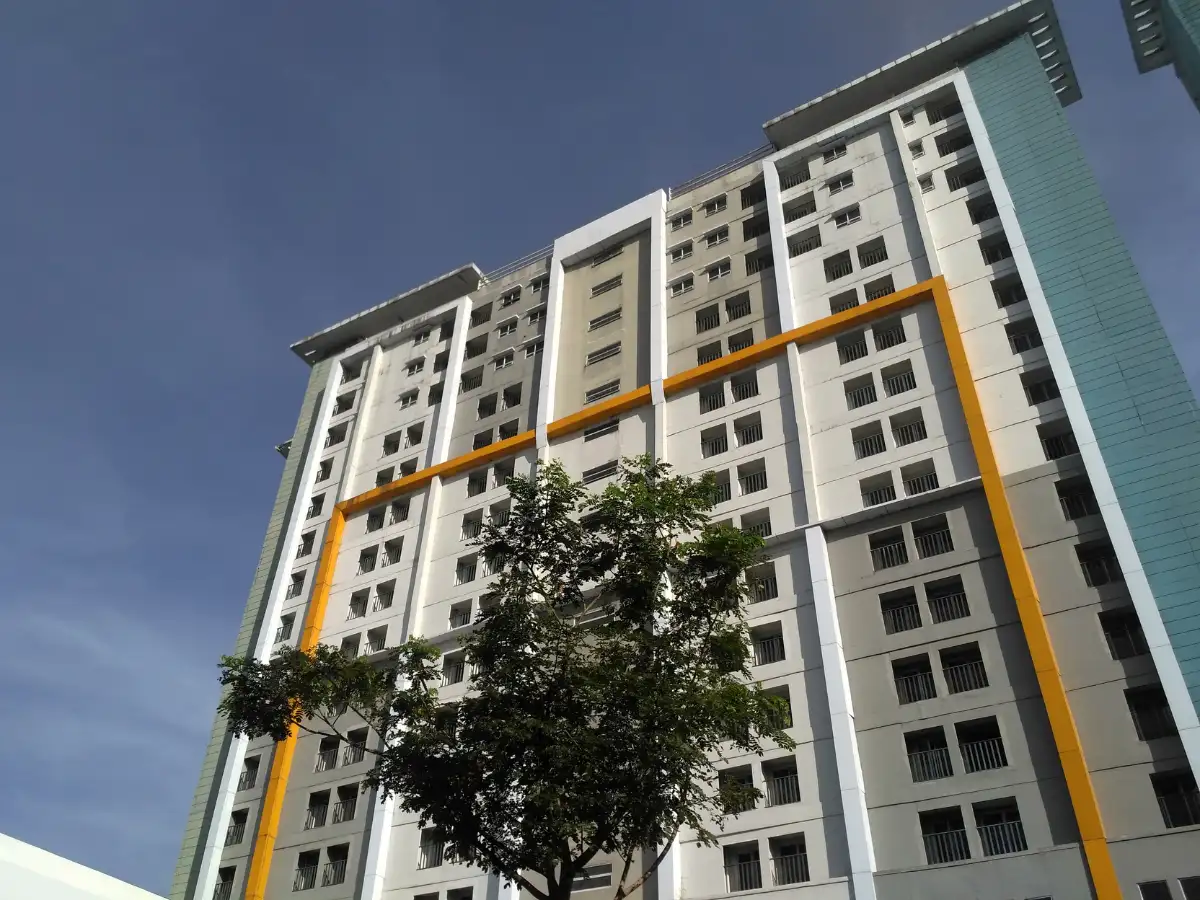 A high-rise condominium.